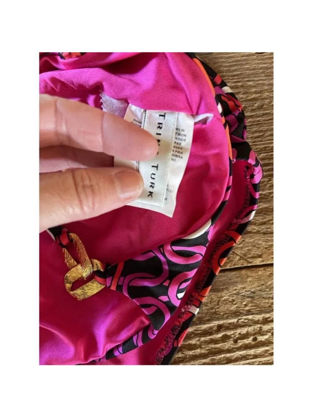 TRINA TURK Echo Funky Chain One-Piece Swimsuit Scoop Neck 4 NWOT MSRP $172